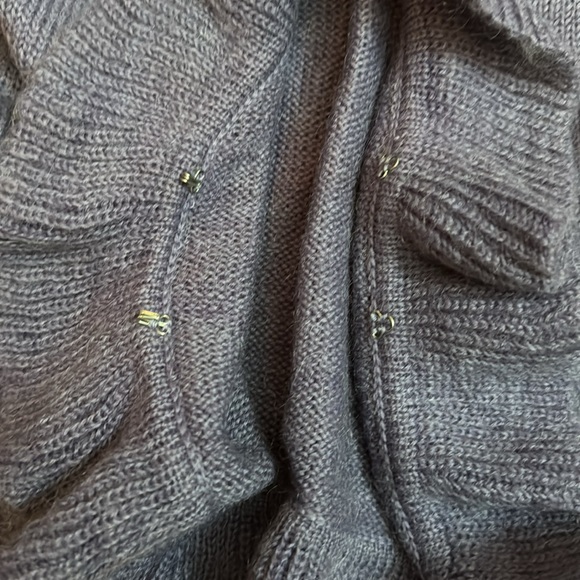 Betty Boop Balloon Sleeves Ruffle Knit Cardigan Purple - Picture 6 of 9